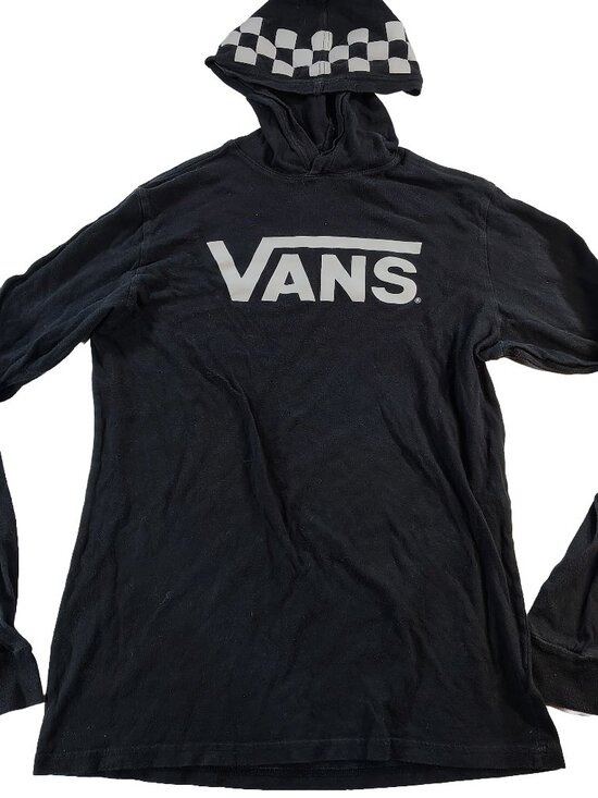 Vans Other - Men's Small Black Lightweight Cotton Long Sleeve Hooded Vans Light Jacket